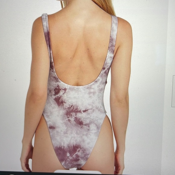 Volcom Eggplant Juniors “Follow The Cloud” One-Piece Swimsuit - Picture 9 of 9